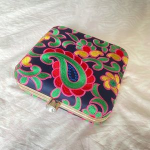 Party/Casual multicolour Blue Clutch